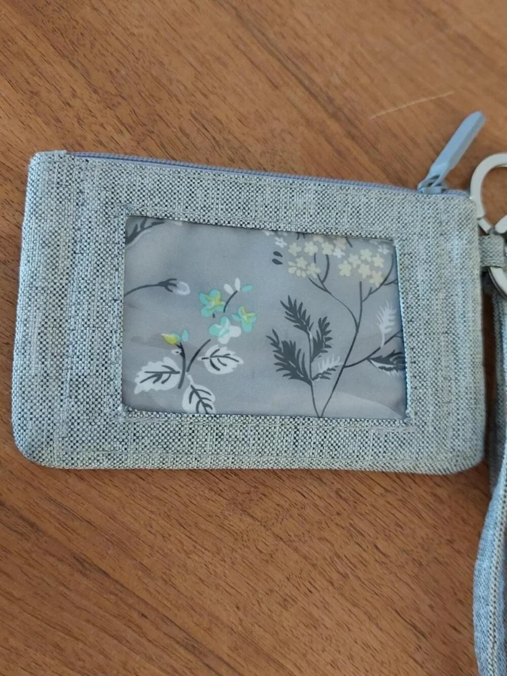 Vera Bradley ReActive Zip ID Case & Lanyard Combo – Gray  Vera Bradley gray flor